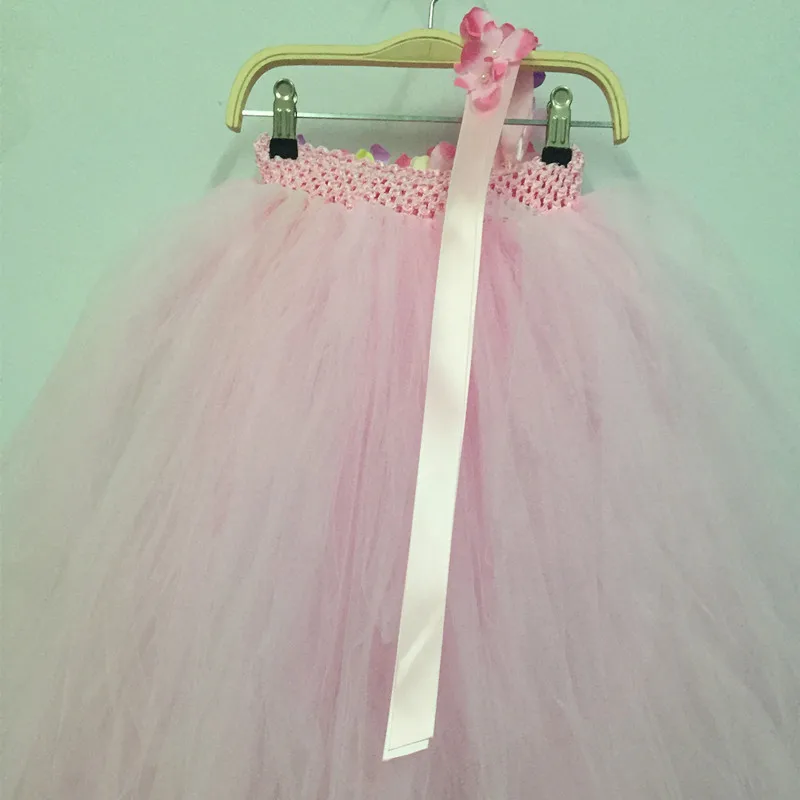 

New Flower Fairy Girl Dress Tulle Tutu Dress Kids Birthday Party Wedding Bridesmaid Gowns Dresses For Children Princess Costume