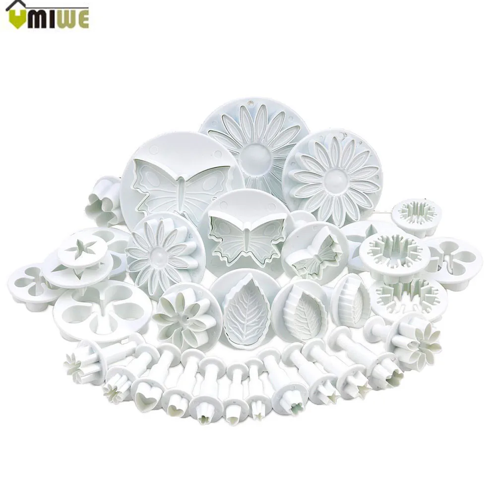 33 шт. DIY 3D Плунжер для сахарной мастики инструменты для резки торта печенья Форма для торта ремесло сахарное ремесло инструменты для украшения торта набор цветов