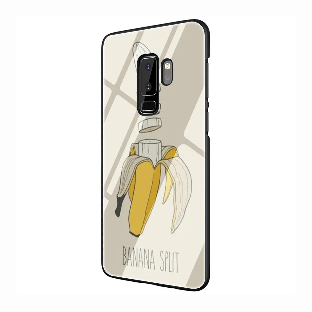 banana Tempered Glass Phone Cover Case for Samsung Galaxy S7 edge S8 9 10 Note 8 9 10 Plus A10 20 30 40 50 60 70 - Цвет: G4