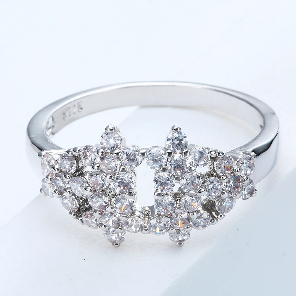 Романтическое женское кольцо на палец в виде цветов цвет