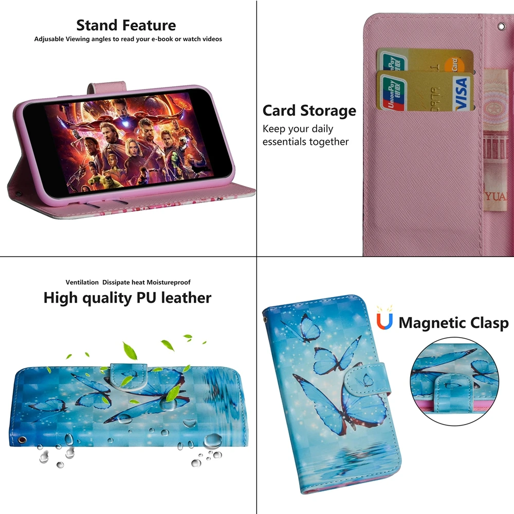 Милый чехол для телефона с 3D озорной пандой Huawei Mate 20 Lite кожаный P9 10 | Мобильные