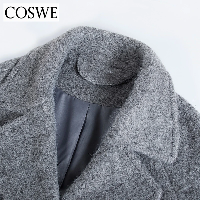Coswe новые зимние Для женщин теплое толстое пальто Длинная Верхняя одежда S