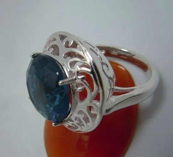 Free shipping wholesale and retail Victorian circular sapphire 925 silver rings | Украшения и аксессуары