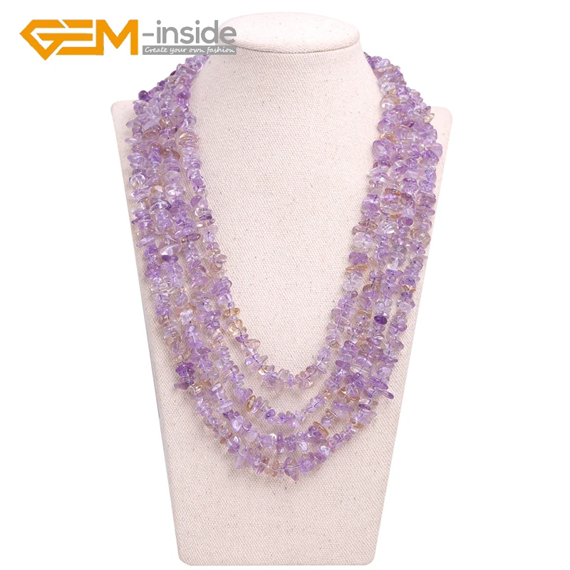 Ассорти Фишек Ожерелье подарки Ювелирные изделия пряди ручной работы чипы кластер заявление длинные Necklace17-20 дюймов оптовая продажа