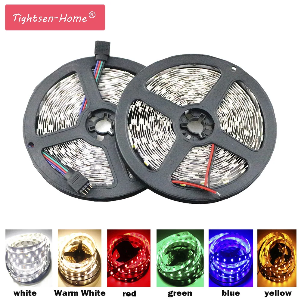 СВЕТОДИОДНАЯ лента SMD 5050 RGB Водонепроницаемая 5 м 300 светодиодный DC 12 В розовый синий красный зеленый Fita светодиодный светильник гибкие неоновые ленты Luz монохромные