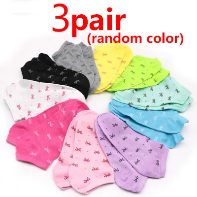 3 Pair 3/5 пар, женские хлопковые носки, короткие летние женские короткие носки, белые, черные нейлоновые сетчатая лодка, носки, тапочки, Chaussette Femme - Цвет: 3 Pair