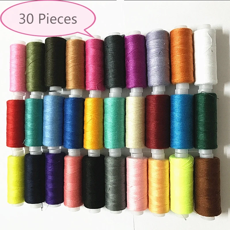 

WKXFJJWZC 30pcs Assorted Color Polyester Sewing Thread Spool 250 Yards Each