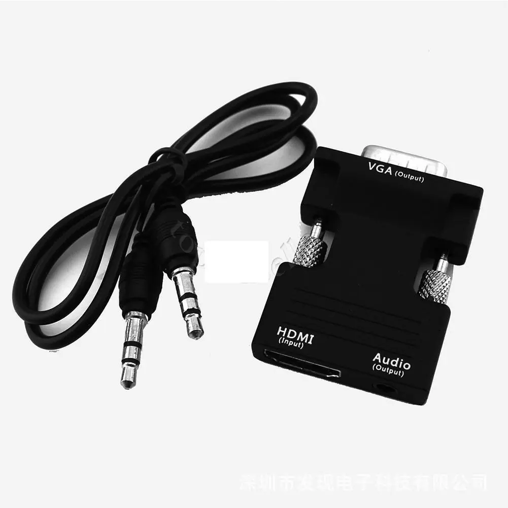Адаптер высокой четкости HDMI master to VGA с аудиолинией поддерживает адаптер hdmi vga 1080 P.|