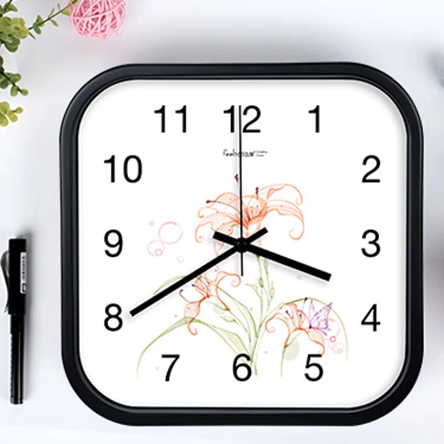 

Modern Design Plastic Wall Clock Digital Glass Colorful Square Clock Mechanism Reloj Pared Big Wall Watches Home Decor 50ZB0028