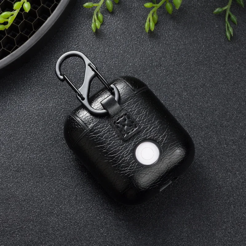Для Apple AirPods ремешок из искусственной кожи с кнопками чехол для наушников Аксессуары для наушников для iphone AirPods защитный чехол
