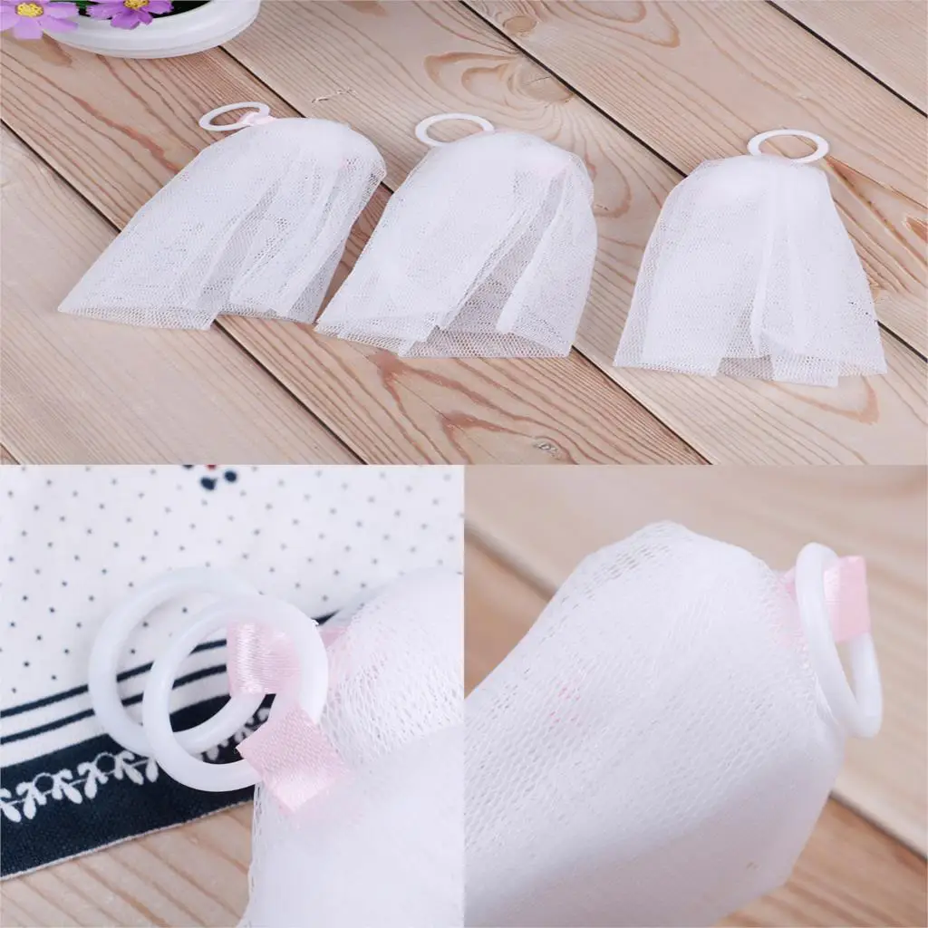 3 шт. аксессуары для ванной комнаты очищающие сети тела пенящаяся мыльная сеть