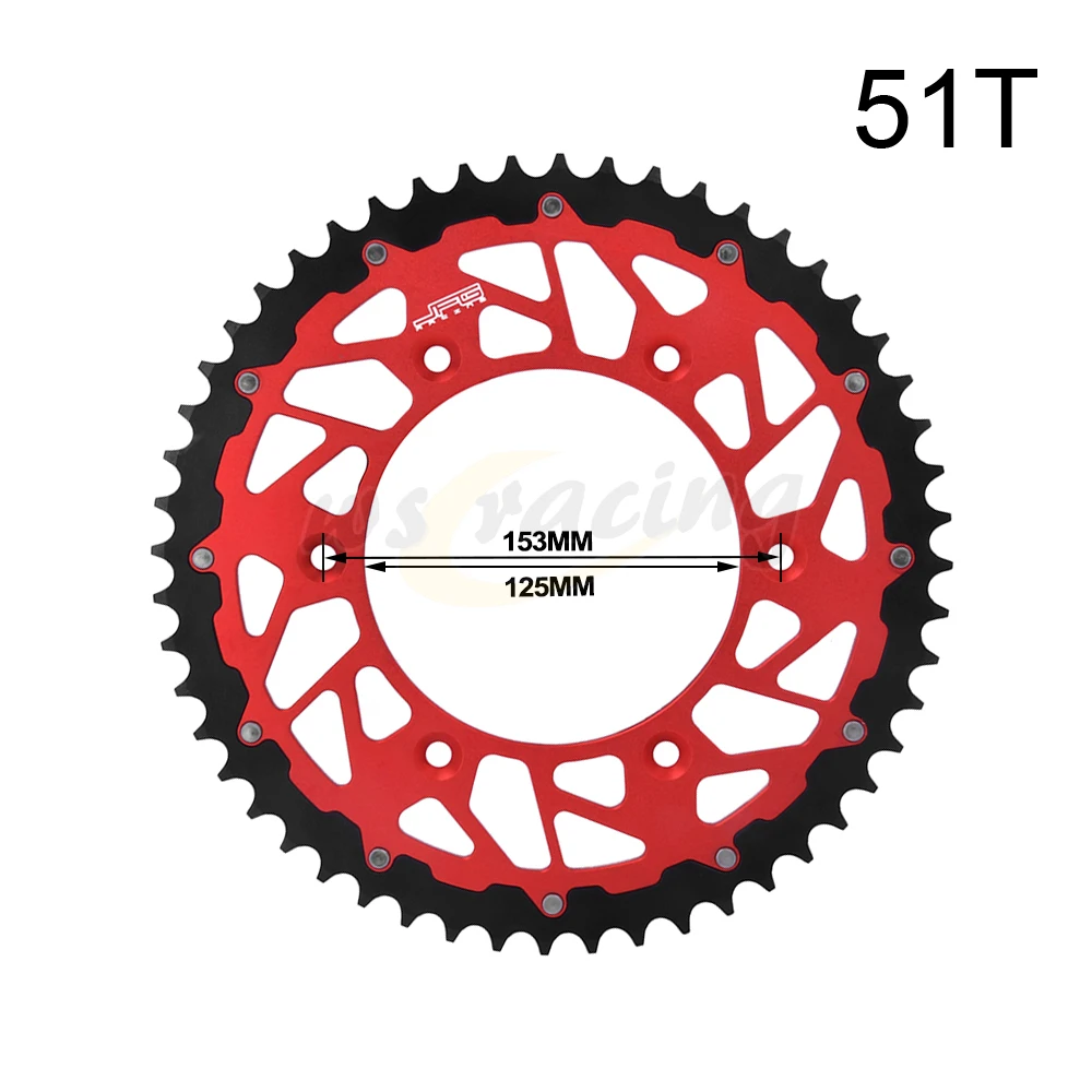 45T 47 т 48 49 50T 51 т 52 сзади звездочки для Honda CR CRF XR CRM 125 150F 230F 230L 250 250X 250R 400 450R 450X500 650R