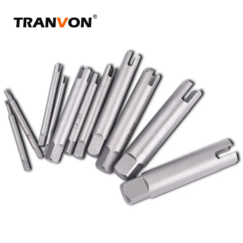M4-M24 Broken Tap Extractor Guide Set Easy Out Broken Wire Screw Remover Tools Screw Extractor Wrench Set Drill Bit