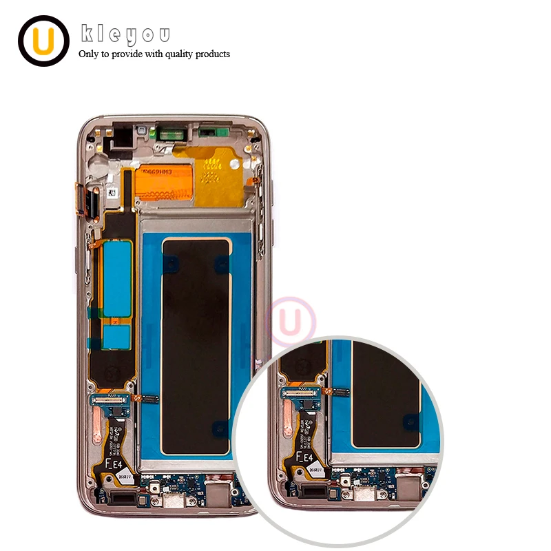 Высокое качество 5 ''OEM ЖК дисплей для SAMSUNG Galaxy S7 край Дисплей G935 G935F с рамкой