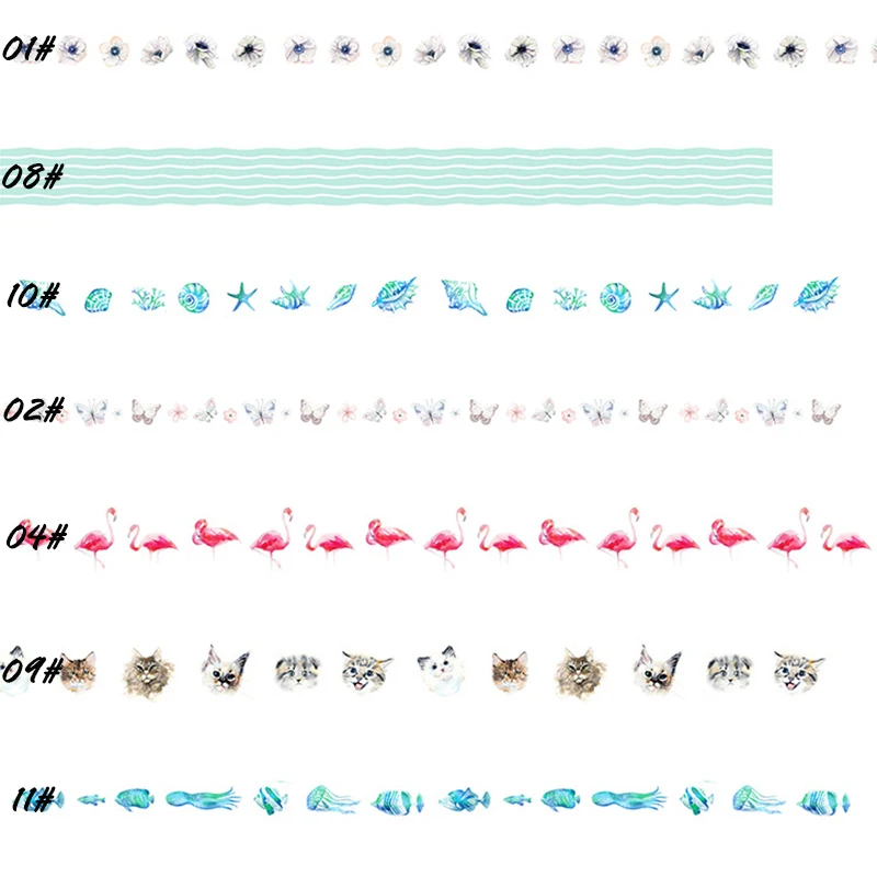 DIY Милая кавайная мультяшная 5 мм тонкая васи лента Симпатичные листья животные