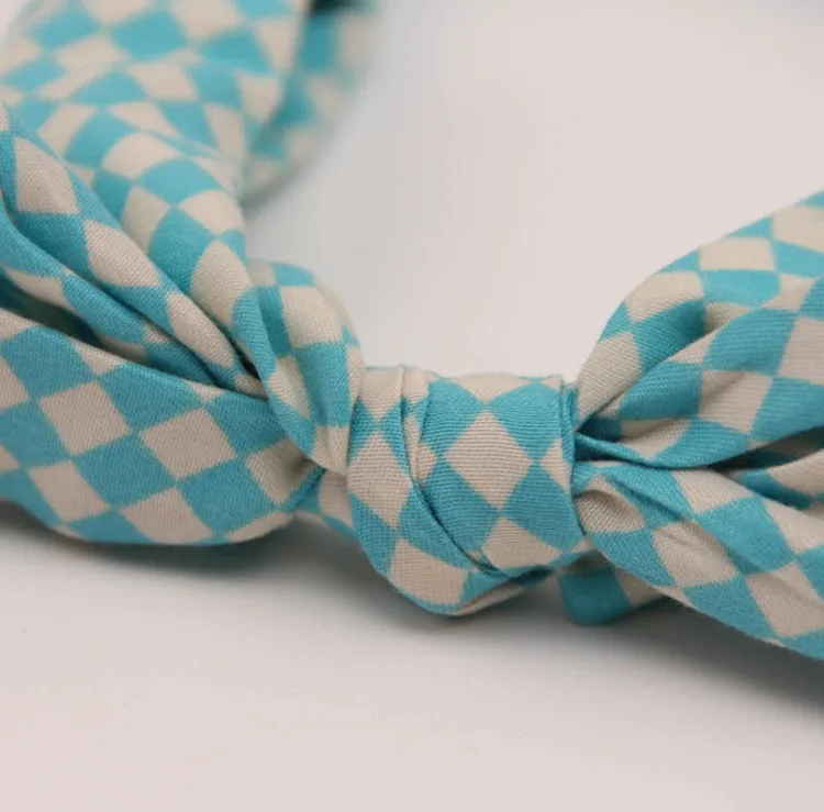 1 pc BabyGirl Headband Infant Toddler Soft Stretch Dot Rabbit Bow Turban Hairband Plaid Head Wrap Hair Accessories | Детская одежда и
