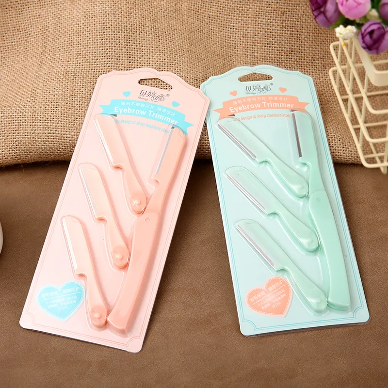 4 шт. бритва для бровей удаления волос на лице триммер мини нож лезвие