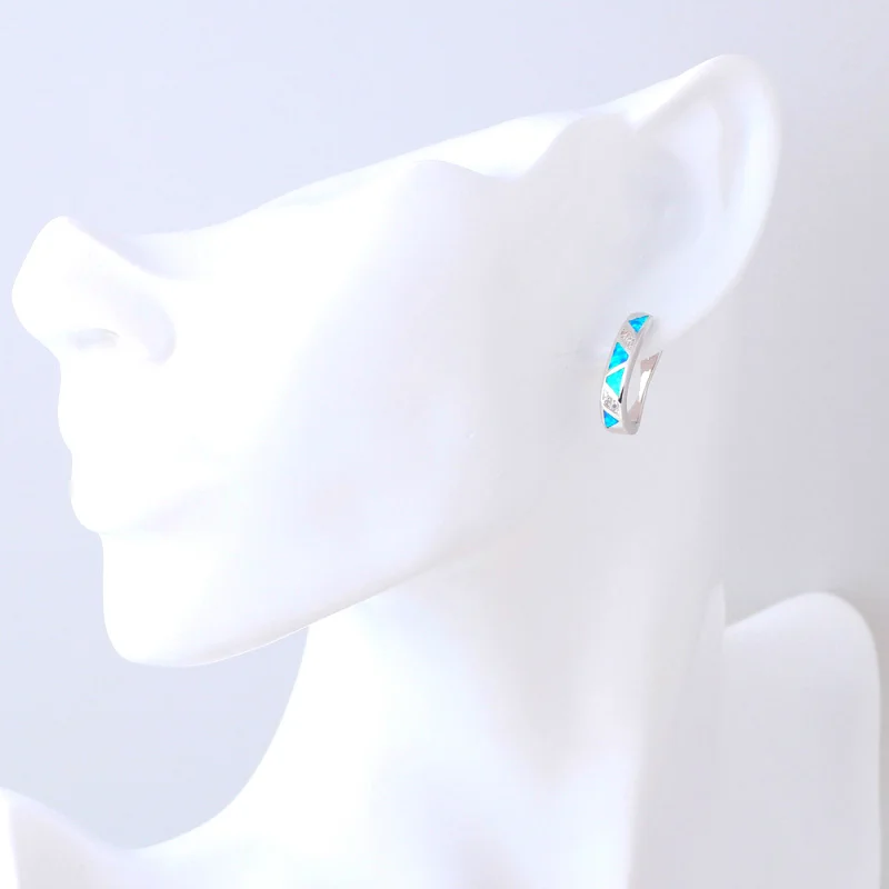 Фантастические подарки серьги кольца с голубым огнем и опалом оптовая цена