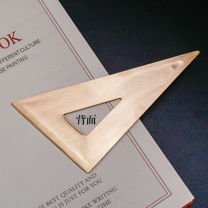 

1pcs Thickening Brass Triangular Ruler Laser lettering