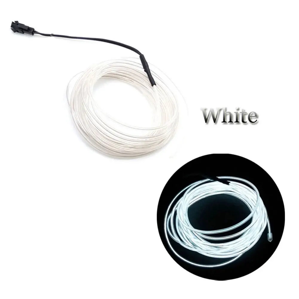 LED 1 м 2 м 3 м 4 м 5 м Неон LED EL провода кабеля лампы накаливания свет шнура трубки Авто салона Молдинги украшения