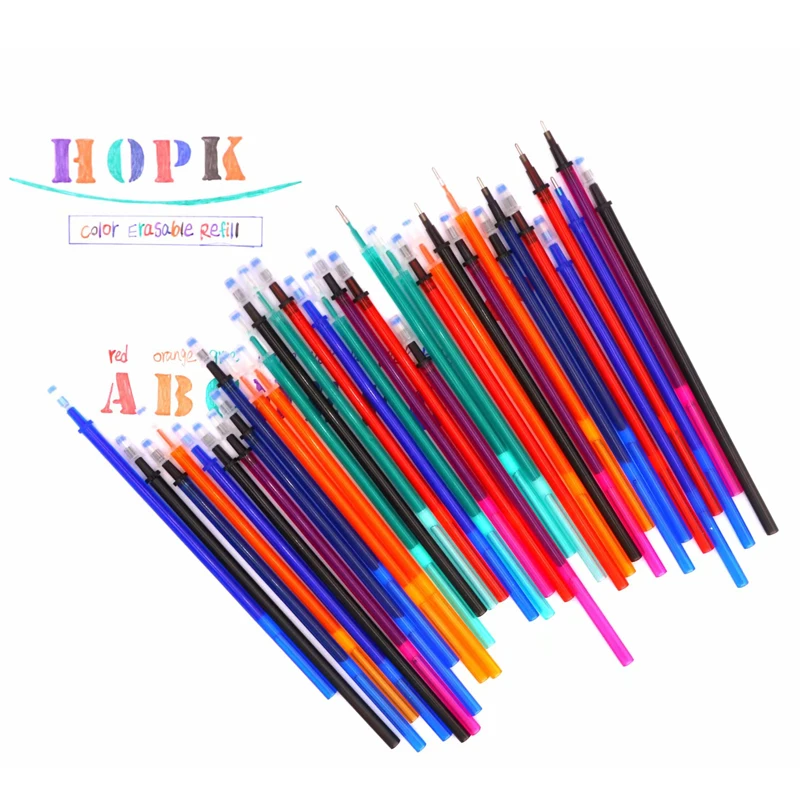 

10/12/20Pcs/lot Color Erasable Refill Pen Set 0.5mm Erasable Washable Pen Rod for Handle School Office Supplies Stationery