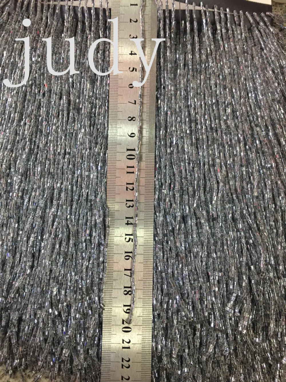 

5yards/bag ym316# 20cm Gray bead high-grade fringe stock is used for clothing curtain stage accessories alibaba express