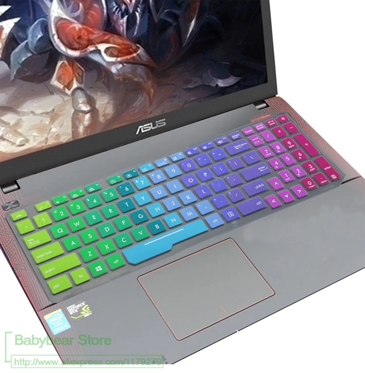 Силиконовый чехол для ноутбука Asus Rog Gl553Vm Gl553Ve Gl553V Zx53Vw Zx53Ve Zx53Vd|Чехлы клавиатуры| |
