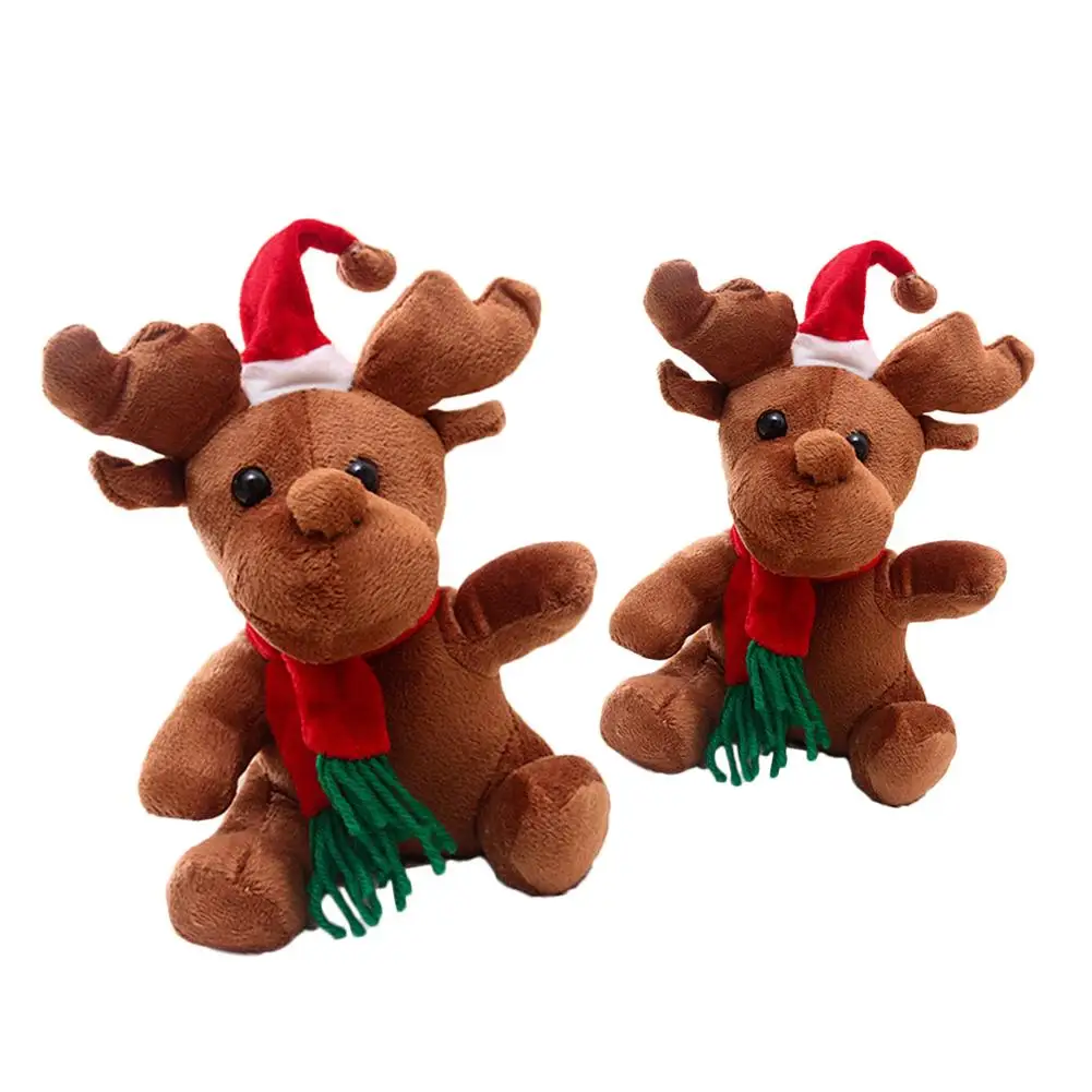 

Рождественская Кукла лось, плюшевая кукла с музыкальной шкатулкой, Детский Рождественский подарок, украшение для детской комнаты, детские ...