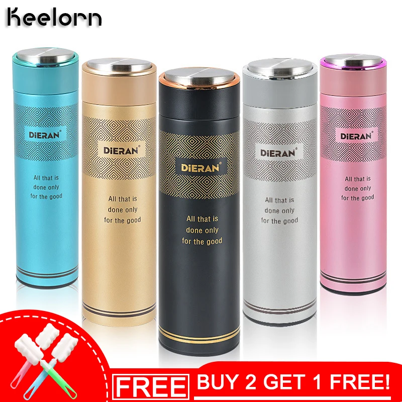 

Keelorn 350ML 500ML Stainless Steel Vacuum Flasks Thermoses Cup Creative Brief Portable Thermal Insulation Bussiness Vacuum Cups
