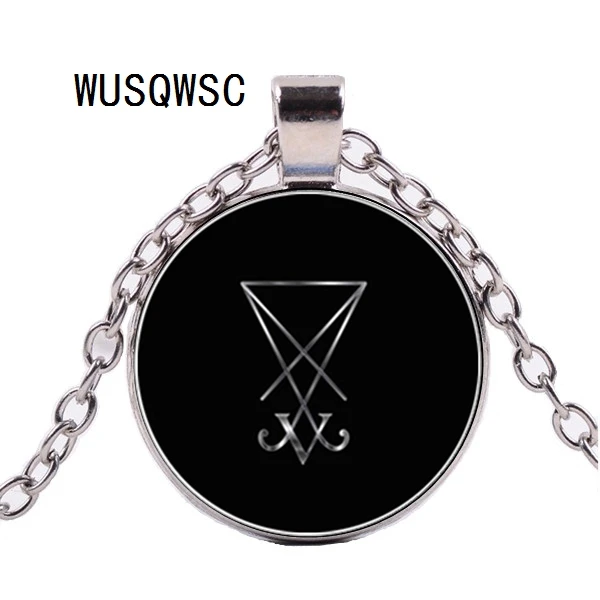 WUSQWSC ожерелье Люцифера Новый отпечаток кулон ювелирные изделия стекло вечерние