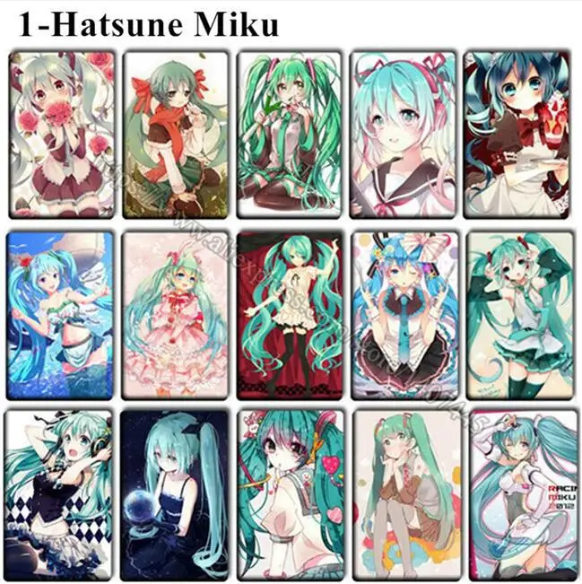 1 Hatsune Miku 40 pcs/lot cute Re:Life in a different world from zero Anime Card Stickers girl Toys Cartoon Rem Ram Movie Souvenir Stickers - Цвет: 1 Hatsune Miku