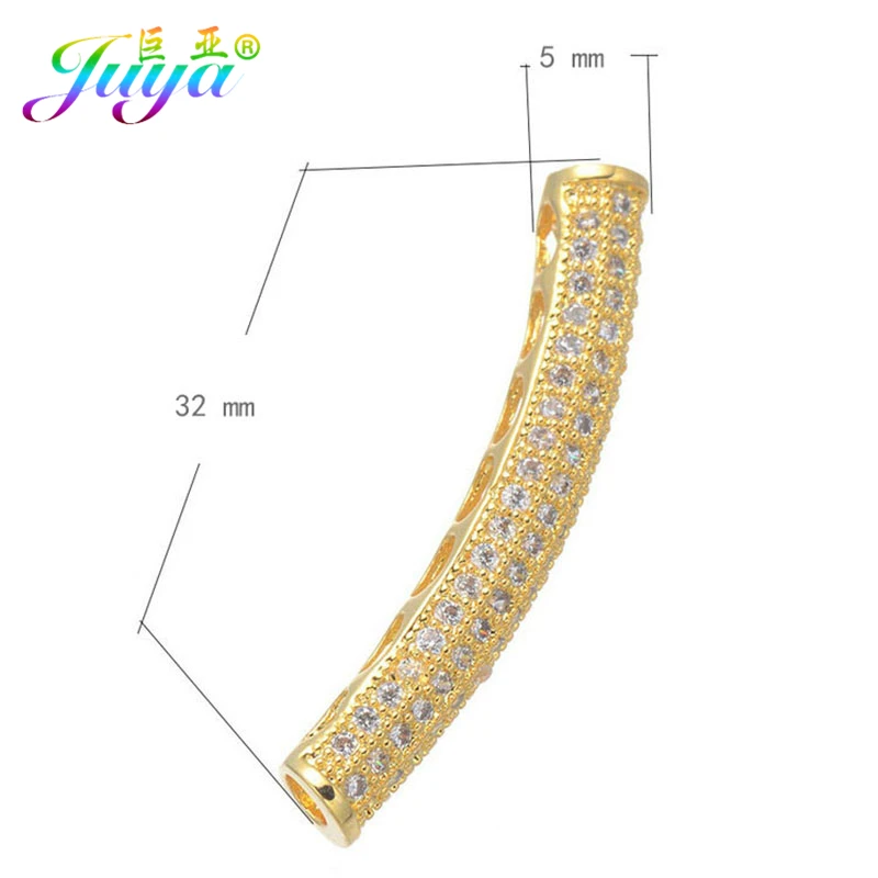 Juya DIY Полые изогнутые трубки Украшение Шарм бусины аксессуары для кожаного шнура