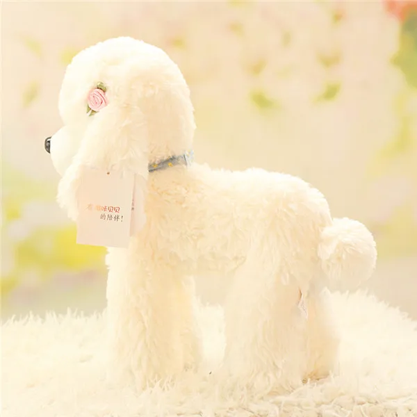 Милая собака плюшевые игрушки Пудель Bichon Frise щенок подвижные мягкие теплые животные ребенок Рождество День рождения подарки
