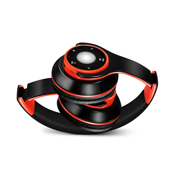 Красочные стерео аудио Mp3 Bluetooth гарнитура беспроводные наушники Поддержка SD карты с микрофоном играть 10 часов - Цвет: Orange black