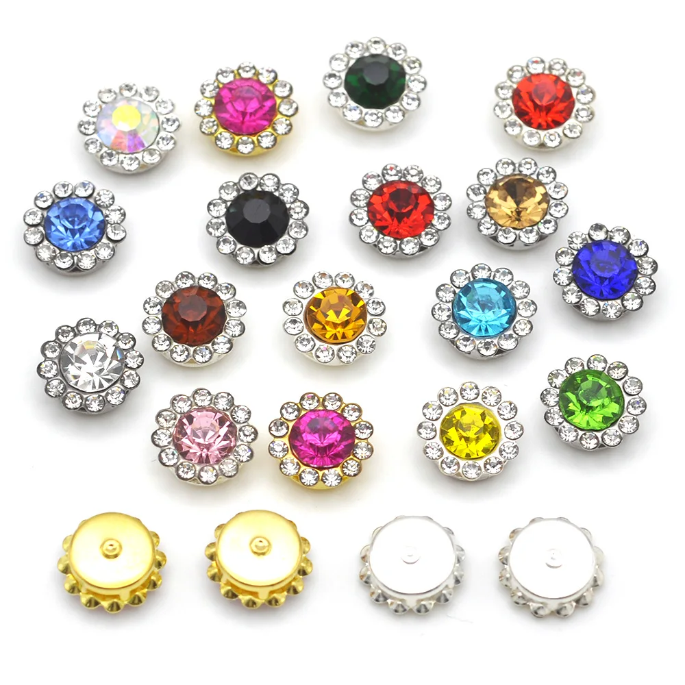 20 шт. круглые Цветочные Стразы s разноцветные стразы для шитья