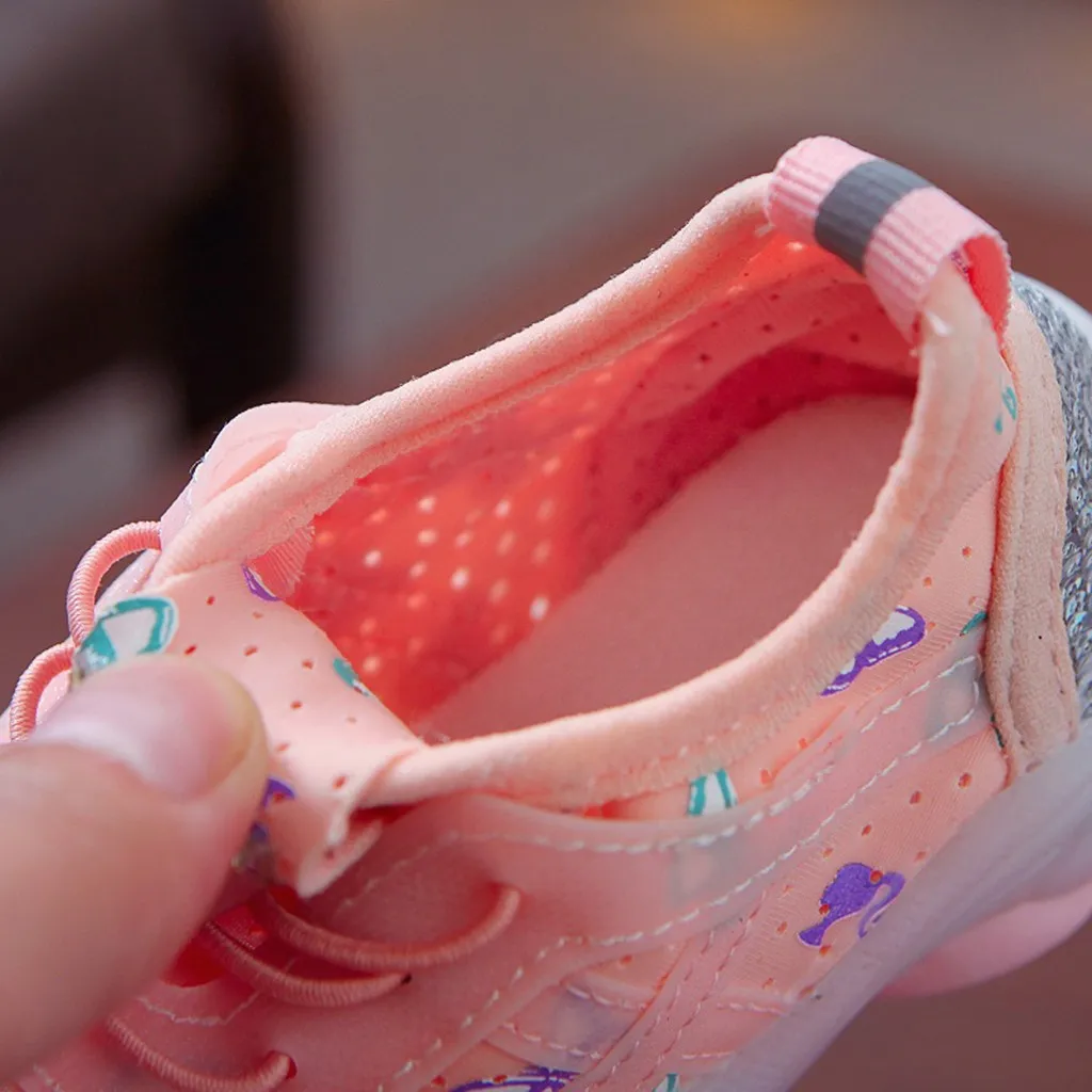 Children 2019 summer kids shoes Baby Butterfly Crystal Led Luminous breathable Sport running for girls shoe Sneakers Shoes | Детская