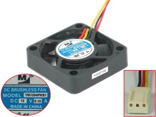 

M / Huaxia Mengtai YM1204PFS1 DC 12V 0.1A 40x40x10mm 3-проводной серверный квадратный вентилятор