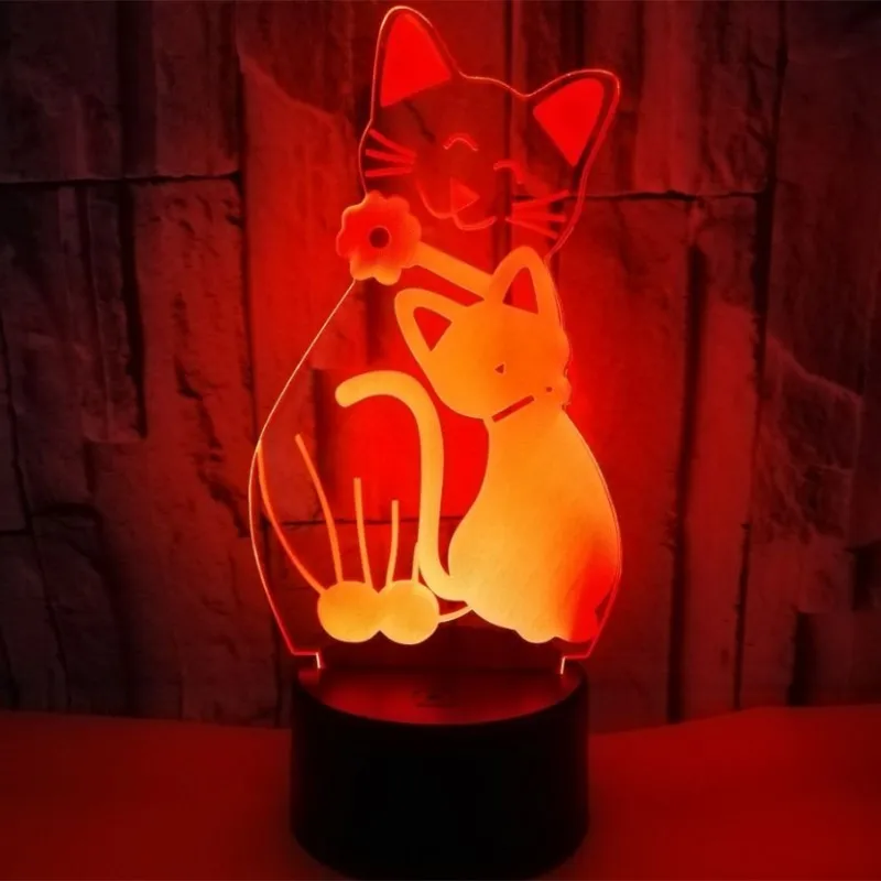 Цветная сенсорная 3d лампа иллюзия светодиодный ночник USB настольная для детей