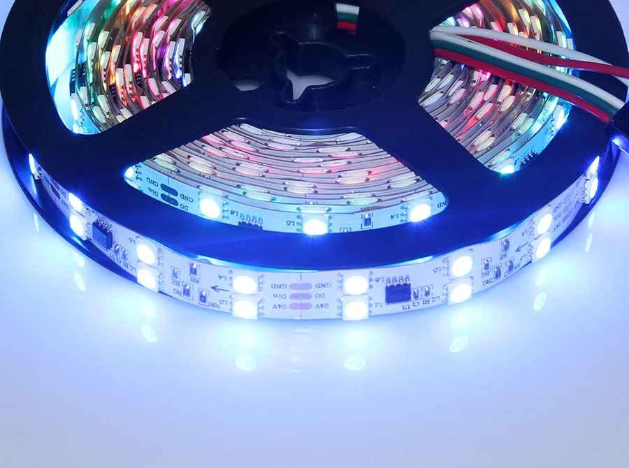 Супер яркий 5 M WS2811 2811 ic 120 светодиодный S/96 Светодиодный s/m 5050 SMD RGB Светодиодные ленты Адресуемая цифровая IP20 двухрядные светодиодные полосы