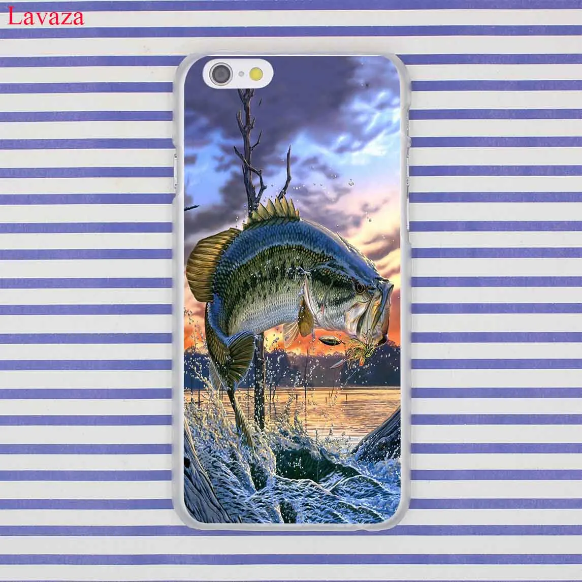 Твердый чехол для телефона Lavaza Bass Fishing Lake заката iPhone XR XS X 11 Pro Max 10 7 8 6 6S 5 SE 4 с