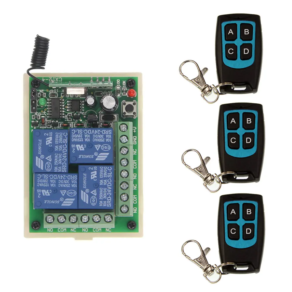 DC 12V 24V 4 CH 4CH RF беспроводной пульт дистанционного управления система освещения