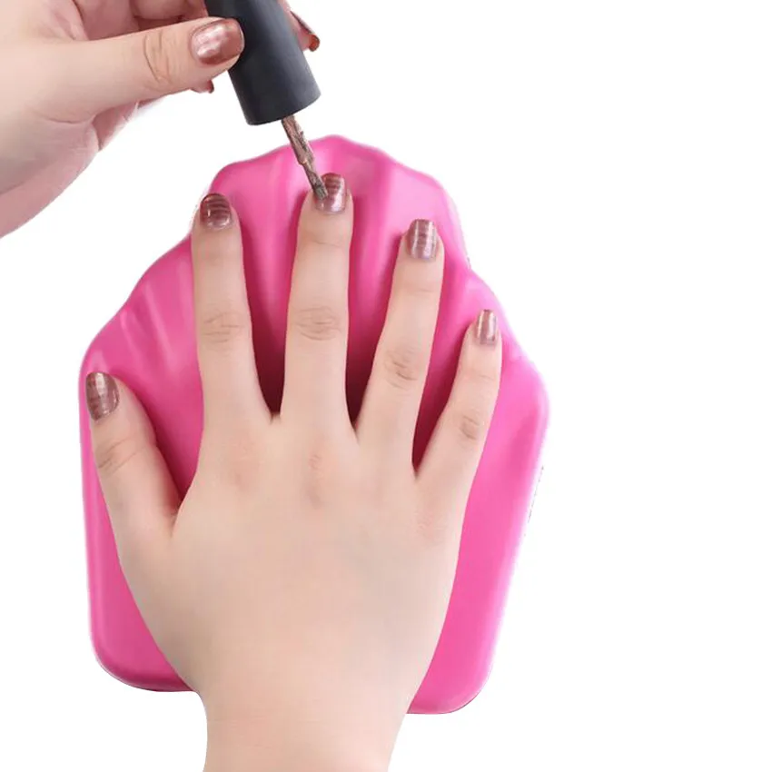 YOUE блестящая Высококачественная силиконовая подушка для ногтей мягкая рук