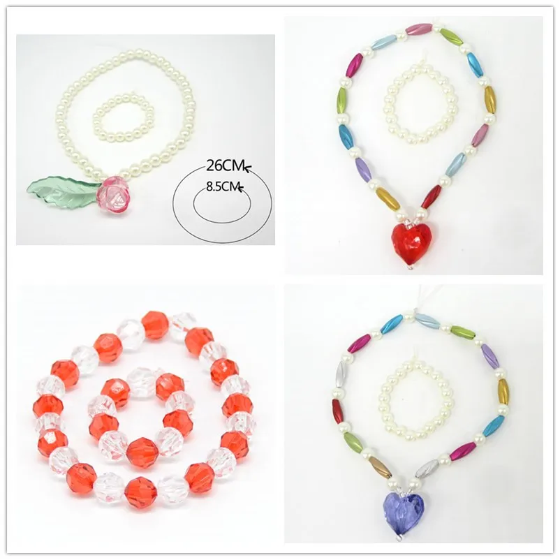 4 стиля американская кукла для девочек хрустальные бусы ожерелья подходит 18