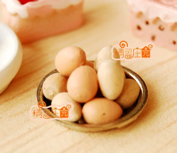

Mini dollhouse Mini Furniture Model Accessories Eat a plate of fresh eggs!