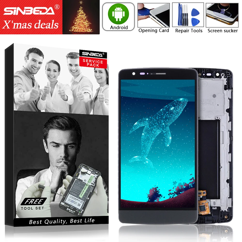 ЖК дисплей с рамкой для LG G3S сенсорный экран 5 0 дюйма дигитайзером D722 D724 D725 G3 S