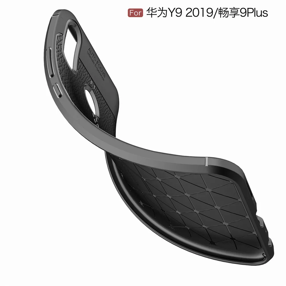 Для huawei Enjoy 8 9 Plus гибридный мягкий матовый чехол с текстурой личи чехол-Бампер для