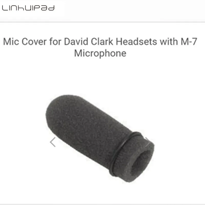 Linhuipad 5pcs Aviation soft foam mic windscreen microphone covers Sponge windshield fit on David Clark M-7 headset microphone