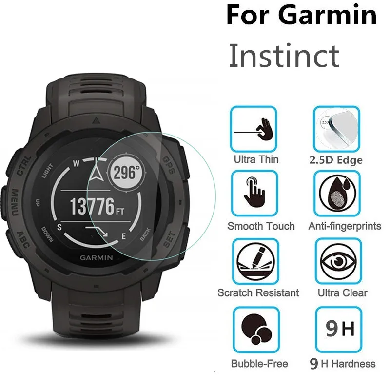 10 шт. закаленное стекло для Garmin Instinct d31,5 мм круглые умные часы Защитная пленка для экрана