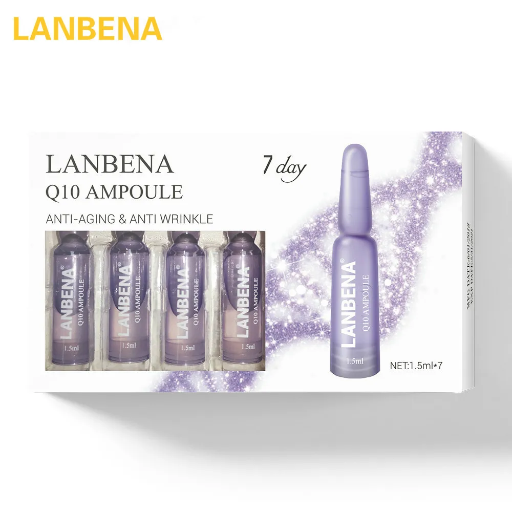 LANBENA Сыворотка против морщин ампула коллагена Q10 лица питают 7 дней глубокое