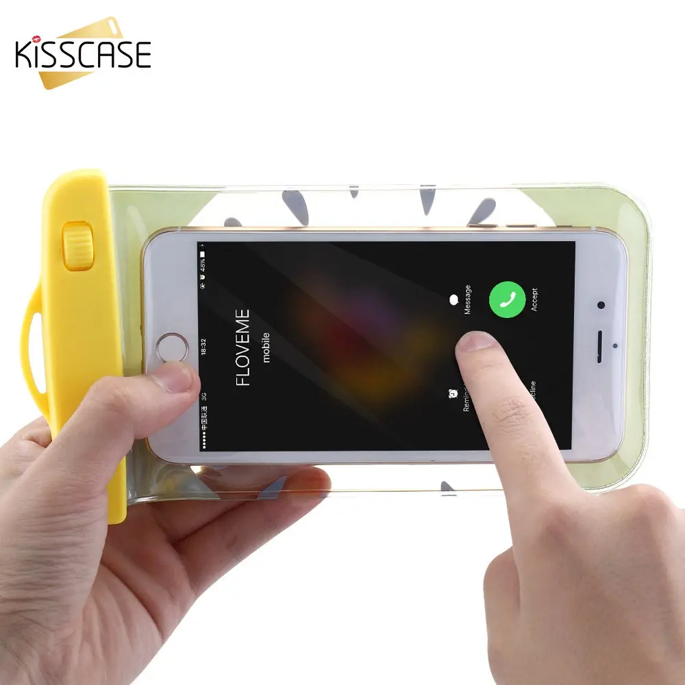 Kisscase Водонепроницаемый чехол для iPhone 6 6S 7 8 plus фрукты с рисунком сумка IPhone 5 5S se X 10